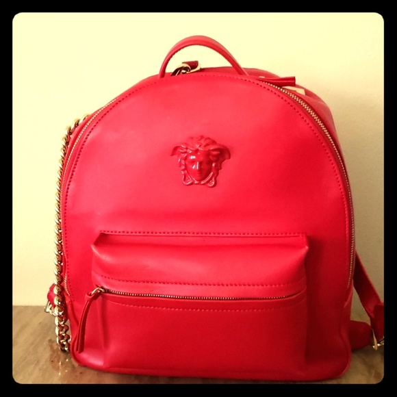 red versace backpack